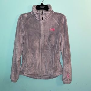 The North Face grey breast cancer awareness jacket